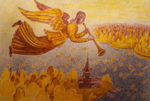 нелли григорьева, художники карелии, успенская церковь, кондопога, ангел